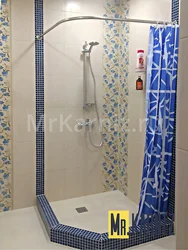 Bathtub design with tray and curtain