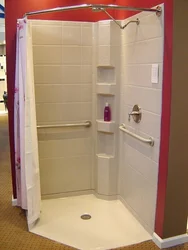 Bathtub Design With Tray And Curtain
