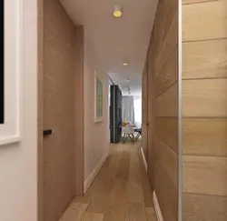 Hallway lined with laminate photo