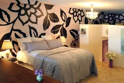 Beautiful drawing in the bedroom photo