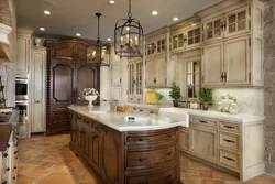 Light Wooden Kitchen In The Interior Photo