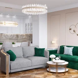 Emerald in the living room interior