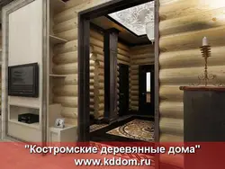 Интерьер прихожей деревянного дома