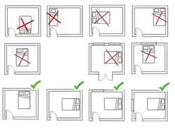 Жатын бөлмесінің фотосуретінде Фэн Шуй бойынша төсек қалай орналастыру керек