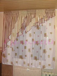 Kitchen Curtain Made From Leftover Tulle Photo