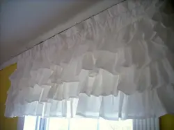 Штора на кухню из остатков тюля фото
