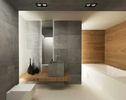 Bathroom design concrete tiles