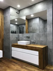 Bathroom design concrete tiles