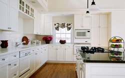 White Kitchen Design With Window