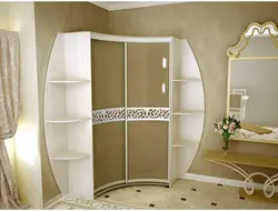 Radius wardrobe in the hallway photo