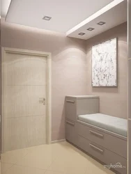 Hallway in cappuccino color interior photo