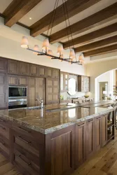 Laminate on the kitchen ceiling photo of interiors