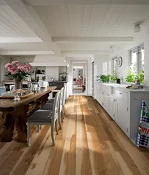 Laminate on the kitchen ceiling photo of interiors