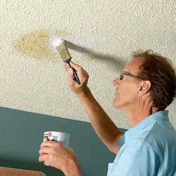 Painting the walls in the kitchen with water emulsion photo