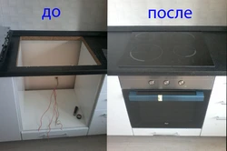 Как встроить духовой шкаф в кухню фото
