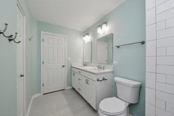 Paint in the bathroom instead of tiles photo