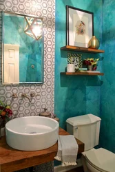 Paint in the bathroom instead of tiles photo