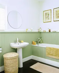 Paint in the bathroom instead of tiles photo