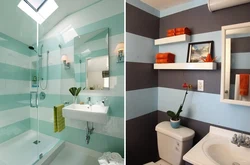 Paint in the bathroom instead of tiles photo