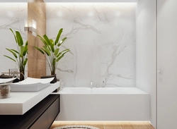 Wood and marble photo small baths