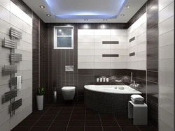 3 by 3 bathroom design with corner bath