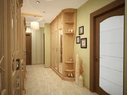 Hallway in a panel house in a two-room apartment, real photos