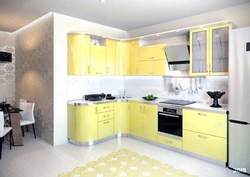 Limon rəngli mətbəx şəkli