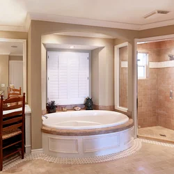 Corner bath with window design