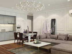 Photo kitchen living room neoclassical