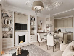 Photo kitchen living room neoclassical