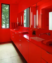 Interior with red bath