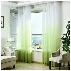 Tulle on the window photo in the apartment