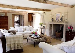 Country style living room photo interior