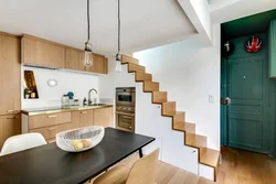 Kitchen design with stairs to the second floor