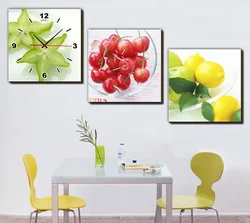 Modular paintings for the wall in the kitchen photo