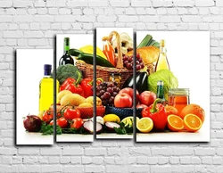 Модульные картины на стену на кухню фото