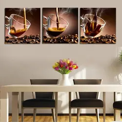 Modular paintings for the wall in the kitchen photo