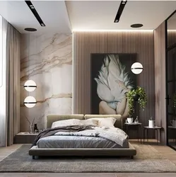 Marble bedroom interior