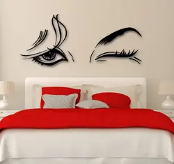 Дызайн малюнка на сцяне ў спальні