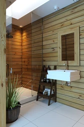 Clapboard bathtub interior