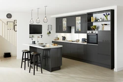 Kitchen graphite in the interior