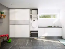 Sliding Wardrobe In The Hallway Design White