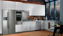 Modern Kitchen Design With Built-In Appliances Photo