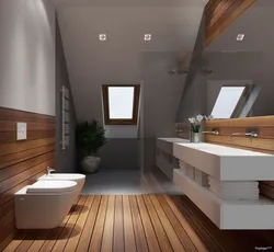 Attic bathroom design photo