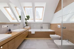 Attic bathroom design photo