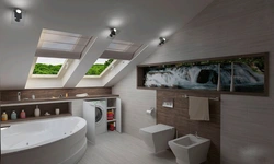 Attic bathroom design photo