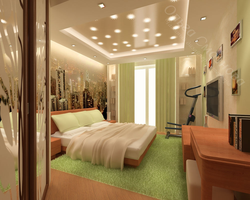Bedroom in a 3-room apartment photo