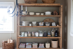 Wooden Rack For The Kitchen Interior Photo