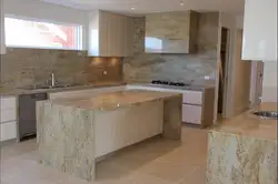 Marble countertop for the kitchen photo in the kitchen interior