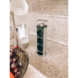 Розетки из стола на кухне фото